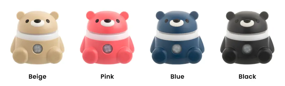 Hamic BEAR（ハミックベア）のカラーは全部で4色（ベージュ・ピンク・ブルー・ブラック）